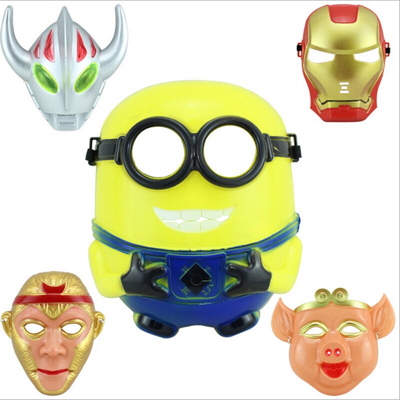 1PC ̴Ͼ Ƽ ũ ȭ Ʈ ũ ҳ ڽ  ŷ ũ ҷ Ƽ ׼/1PC Minions Party Mask For Kids Children Cartoon Altman Mask Toddler Boys Cospl